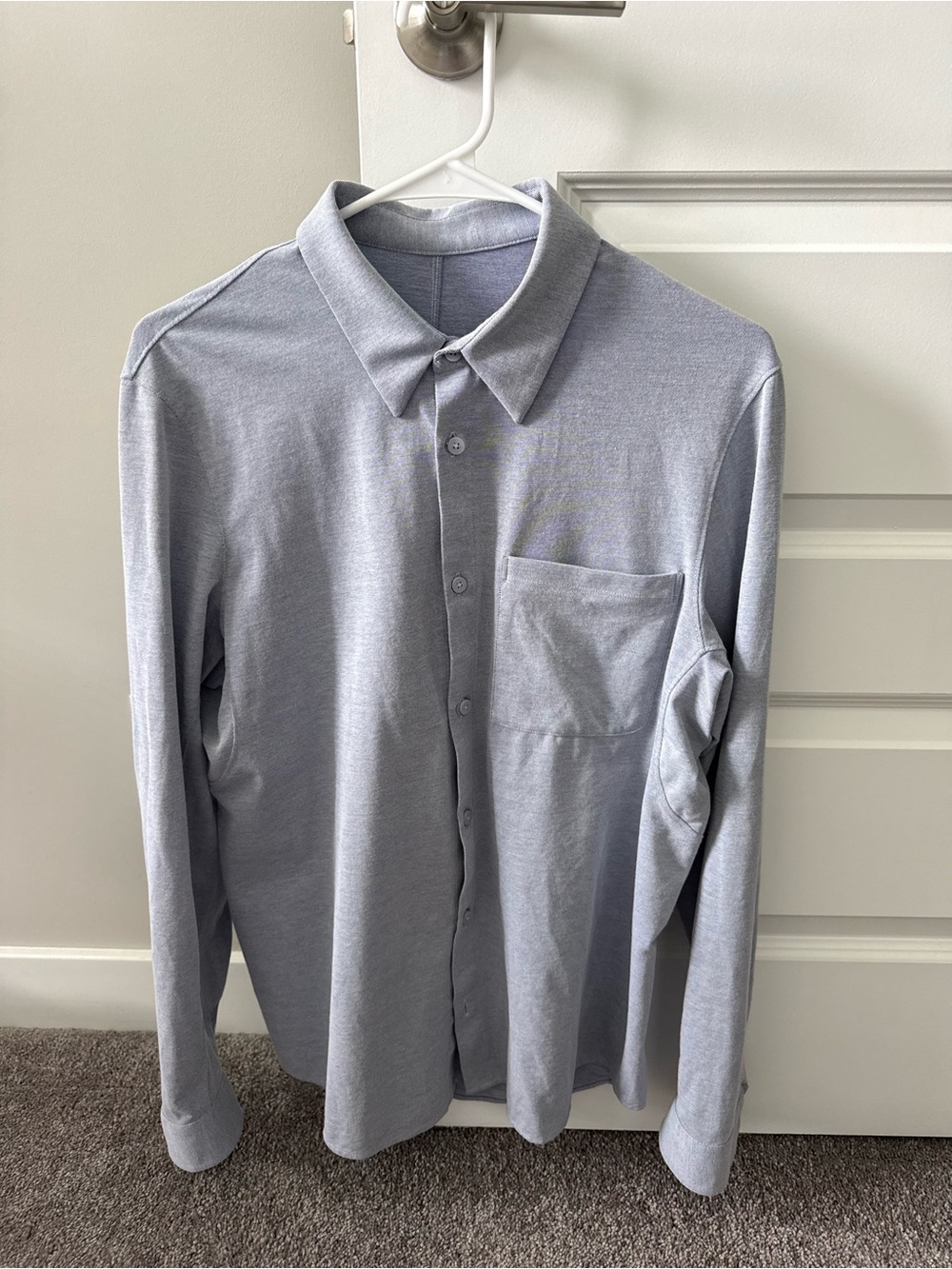 lululemon Light Blue Long-Sleeve Button-Up Shirt